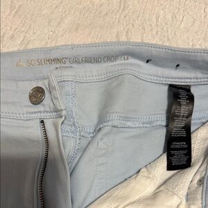 Chico's Soft Blue So Slimming Girlfriend Crop Jeans